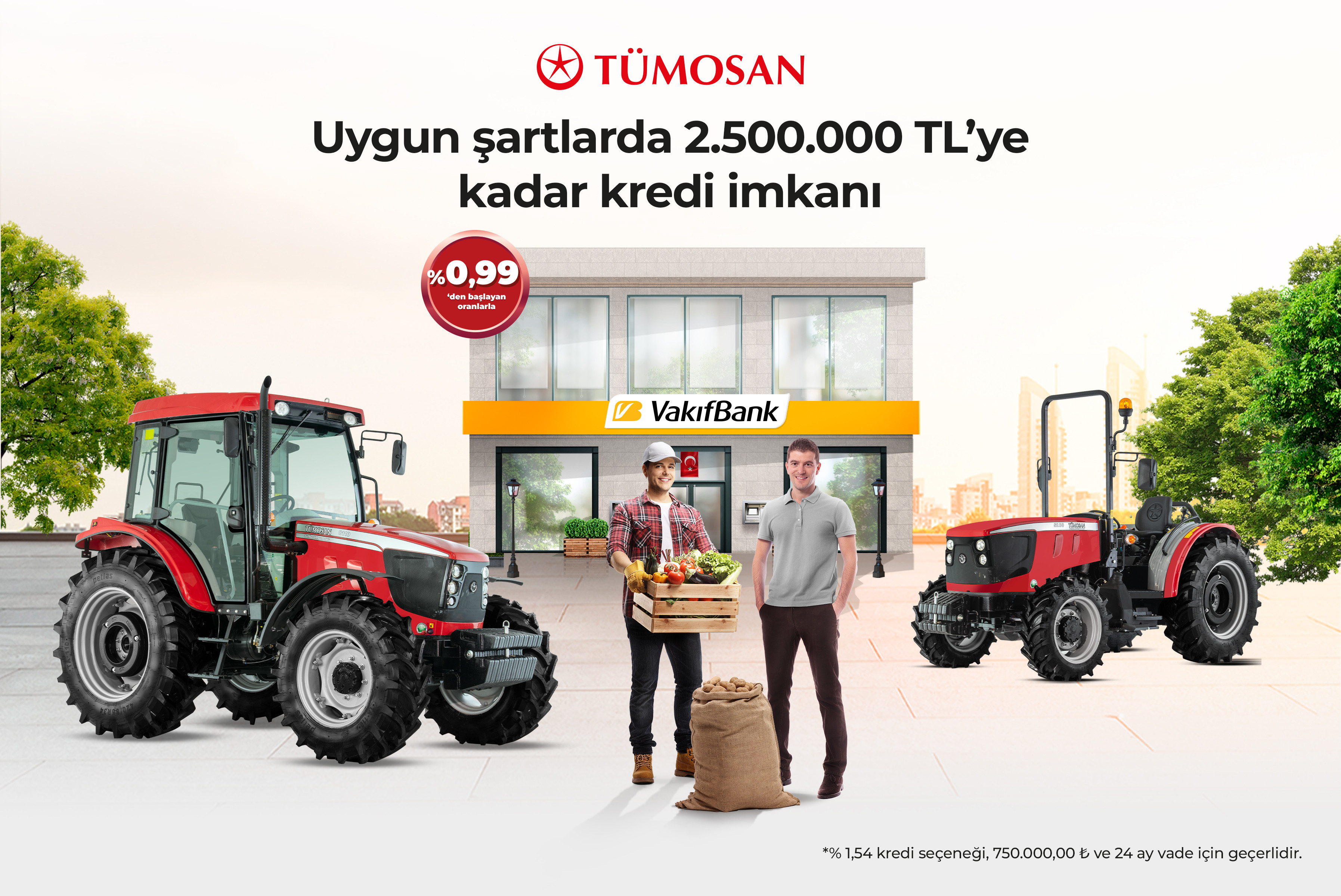 TÜMOSAN et VakıfBank Continuent d'Unir Leurs Efforts en Offrant des Tarifs Spéciaux aux Agriculteurs !